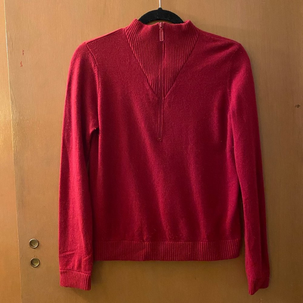 100% Cashmere Minnie Rose Half Zip Pullover